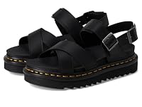 Dr. Martens Women's Voss II Cross Strap Sandal, Black Athena Leather, UK 7/US 9