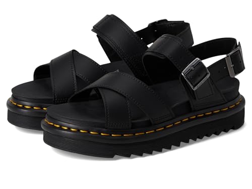 Dr. Martens Women's Ankle Strap Sandal, Black Athena, 9