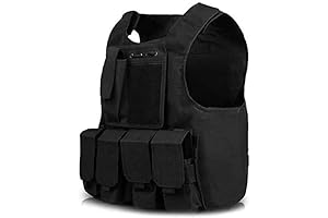 Bulletproof Vest for Kids Toy - Tactical Vest Woodland Camo Combat Assault...