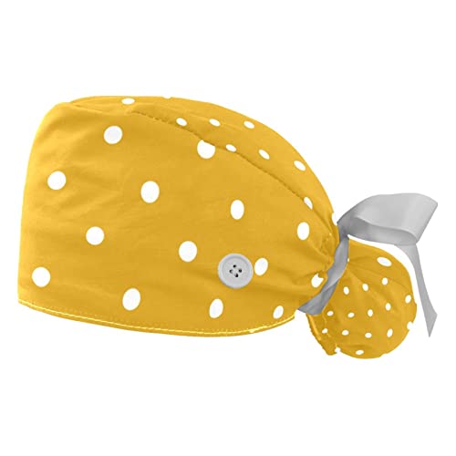 Chapeaux de Travail Pois JDEZ : Lot de 2 Casquettes Bouffantes Respirantes
