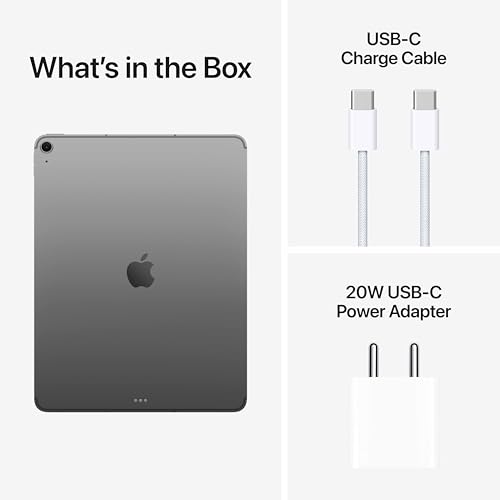 Image of Apple iPad Air 32.78 cm (13″) (M4): Liquid Retina Display, 256 GB, 12MP Front /Back Camera, Wi-Fi 7 with Apple N1, Touch ID, All-Day Battery Life - Space Gray
