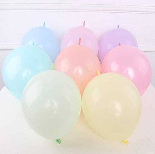 Miniatura 4 de IN-JOOYAA Globo de enlace rosa bebé de 10 pulgadas, 50 globos de enlace rápido para decoración de fiestas