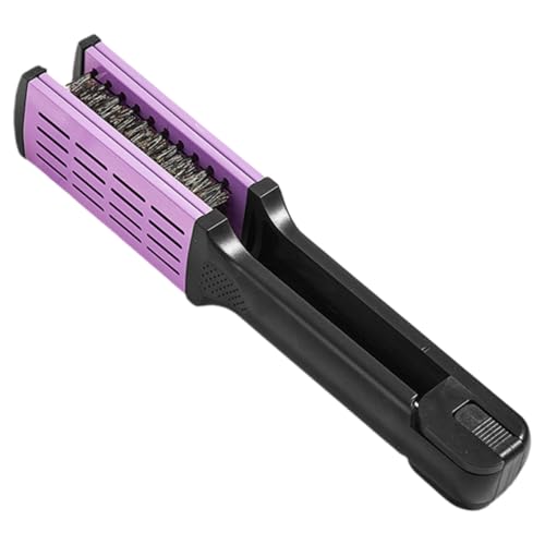 Peine alisador de cabello V-shaped portátil morado miniatura 1