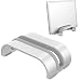 Vertical Laptop Stand Tablet Stand,Klearlook Aluminum Storage Holder Space-Saving Desk Organizer Compatible with MacBook/iPad and More Notebook Tablet UP to 0.7 Inch Thickness [Silver]