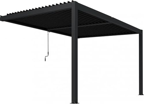 Pergola addossata 4x2.5 mt alluminio cm 396 l x 256