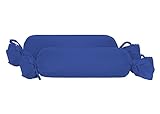 biberna 0077144 Nackenrollenbezug Feinjersey, gekämmte Baumwolle, superweich 2x 15x40 cm, saphir