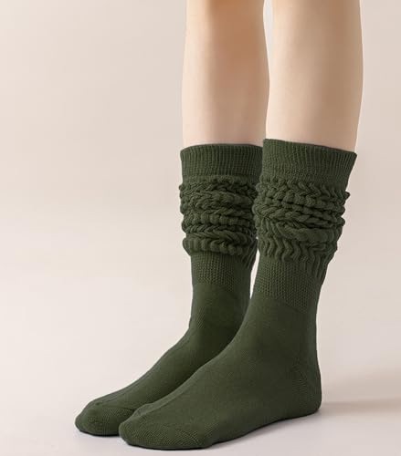 Image of Slouchy Socks for Women Stretchy Knee-High Scrunch Socks Soft Long Slouch Boot Socks