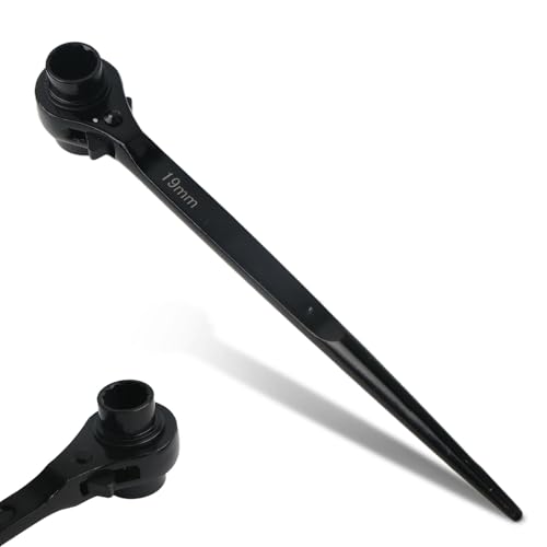 Image of 19mm x 24mm Ratchet Podger Spanner Podger Spanner Ratchet Scaffold Spanner