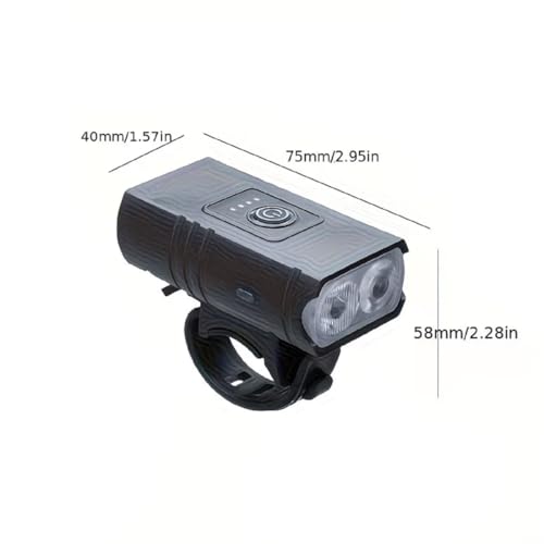 Image of Super Bright USB Rechargeable Bike Lights Set,Waterproof Powerful Bicycle Front Headlight and Back Taillight for Night Riding, for Men Women Kids Road Mountain Cycling (Black Light)