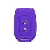 BROVACS Coque de protection en silicone pour clé de voiture Renault Oroch CV4351 Violet foncé