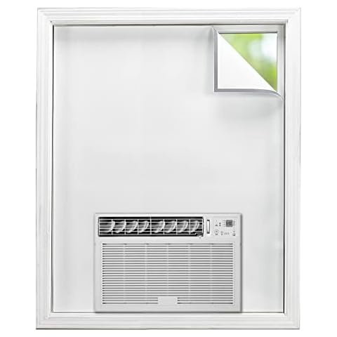 GCGOODS 38" x 78" Blackout Window Cover for Window Air Conditioner & Portable AC Side Panel, Total Sunlight Blocking Window Privacy Film for Day Sleep or Privacy, Easy Installation/Removal Cover