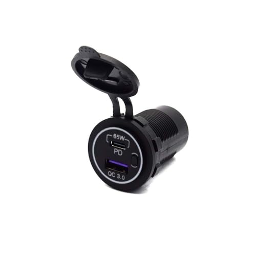 USB Car Charger with 65W PD+3.0 Fast Charging for Marine Truck Motorcycle Car etc