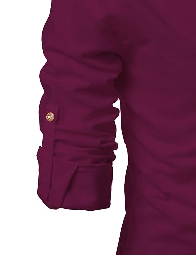 Image of Vida Loca Full Sleeve Mandarin Collor Cotton Casual Slim Fit Shirt for Men's