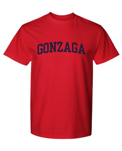 NCAA Officially Licensed Apparel Gonzaga University Bulldogs Collegiate Logo Unisex OCGON02 T-Shirt Gonzaga02T Red Large