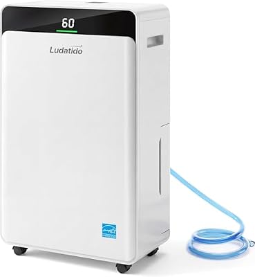Ludatido 2026 Upgraded 80Pint ENERGY STAR Dehumidifier for Basement & Home
