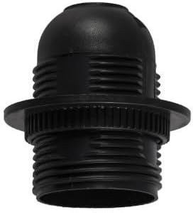 Bright Star Lighting Edison Screw Plastic Lamp Holder with Ring, Black