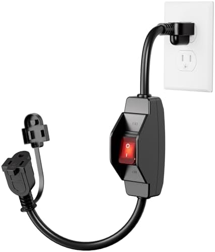 Amazon.com: On Off Switch Extension Cord [2-Feet], 2-Prong Polarized ...