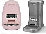 Dogness Timed Cat Feeder, 2L Automatic Dog Feeder with Timer Auto Pet Food Dispenser for Kitten Puppy, Timed Dog Feeder Easy Portion Control Voice Recording (Pink)
