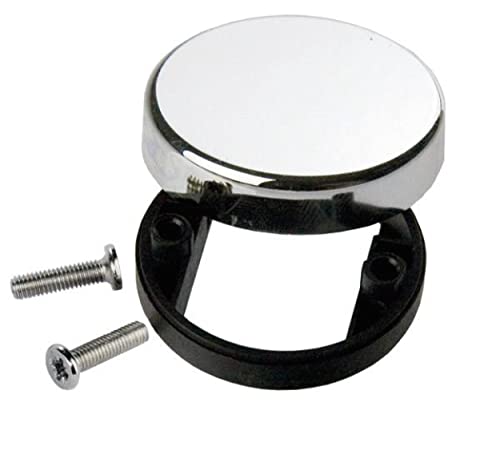 Gedotec Abdeckkappe für Glastür-Scharnier für Glastüren | 1 Stück Abdeckkappe rund mit Befestigungsmaterial - passend für Gedotec Türscharnier SOFTSTAR mit Softclose | Kunststoff Chrom poliert - 1 Mit