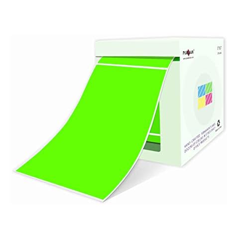 PARLAIM 3 x 5 inch Rectangle Sticker Labels Adhesive Color Coding Stickers 250PCS Inventory Label for Business School Moving Box Fluorescent Green Cover