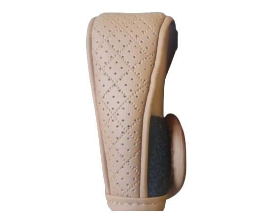 Image of Yourkarts Car Gear Knob Cover - Premium PU Leather Finish in Brown | Universal Fit Protection Set for Manual Gear | car Accessories 2025