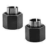 2PCS 19691 1/4' and 19693 1/2' Router Collet fits for 326286-04,326286-03, Hitachi 323-293,325-199, 323-421,2610906283,2610906284