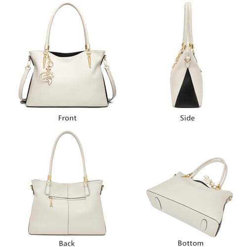 Image of FOXLOVER Soft Genuine Leather Medium Purses for Women Tote Bag Handbags with Top-handles Shoulder Satchel Purse