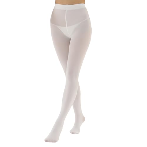 EVERSWE Womens Super Opaque Microfiber Tights 120D (White M/L)