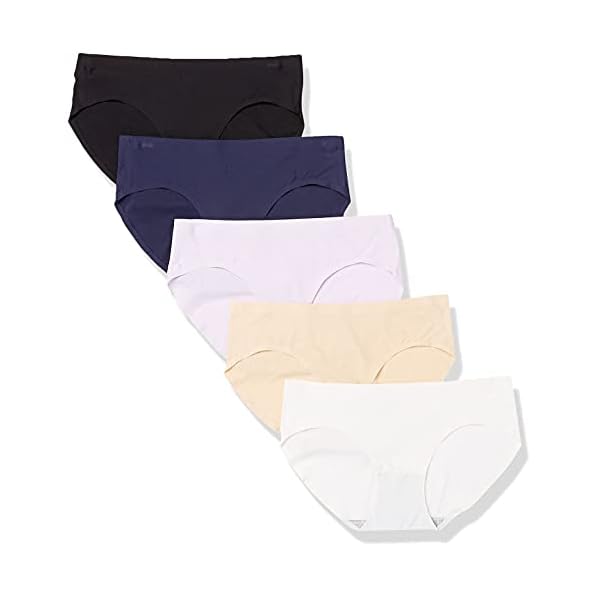 Amazon-Essentials-SeamlessNo-Show-Panties-XS-XL-for-Legging-Low-Rise-Hipster-Underwear-Braguitas Amazon Essentials Women's Low Rise Hipster Underwear Braguitas, Solid Colors, Small
