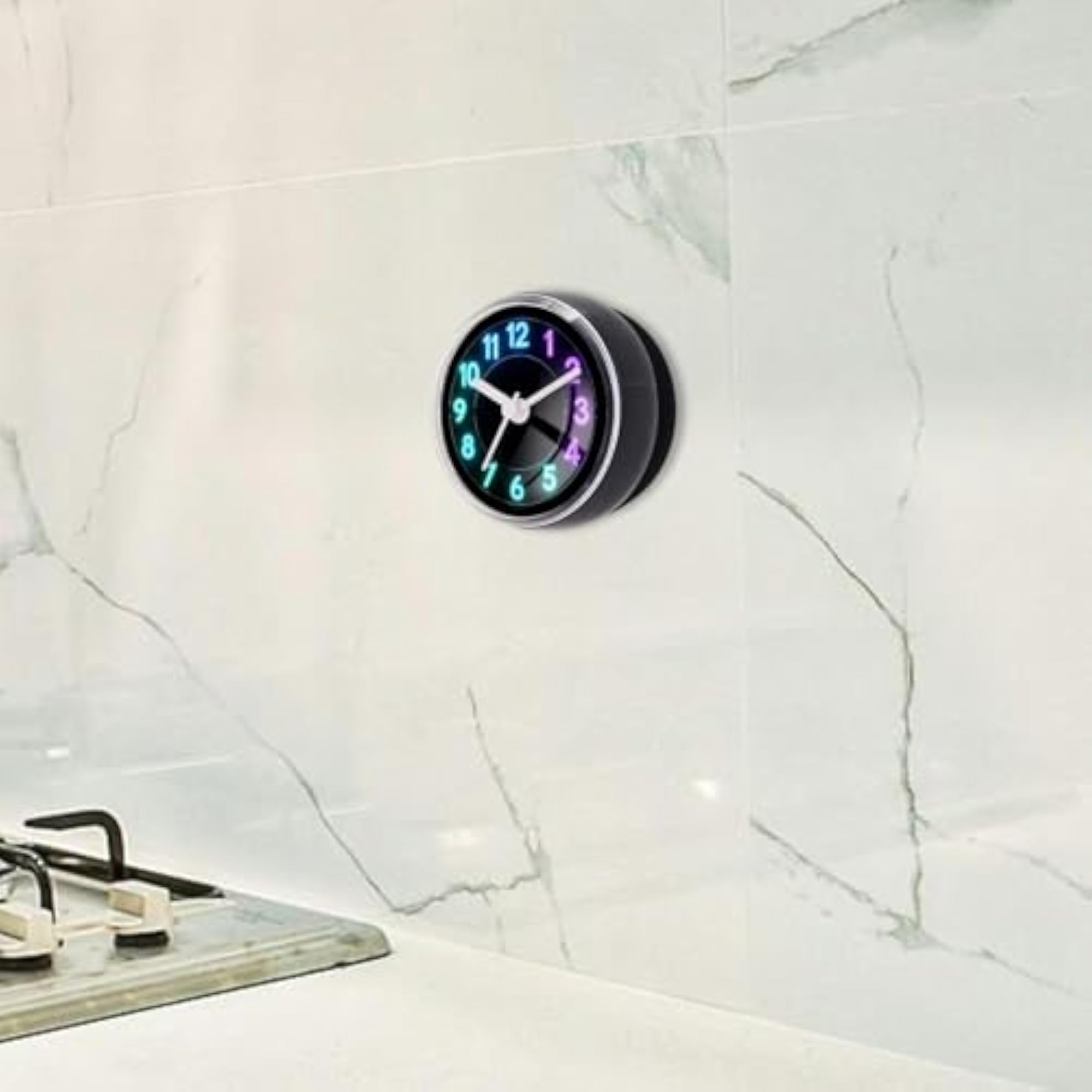 Modern Waterproof Bathroom Clock with Suction Cup
