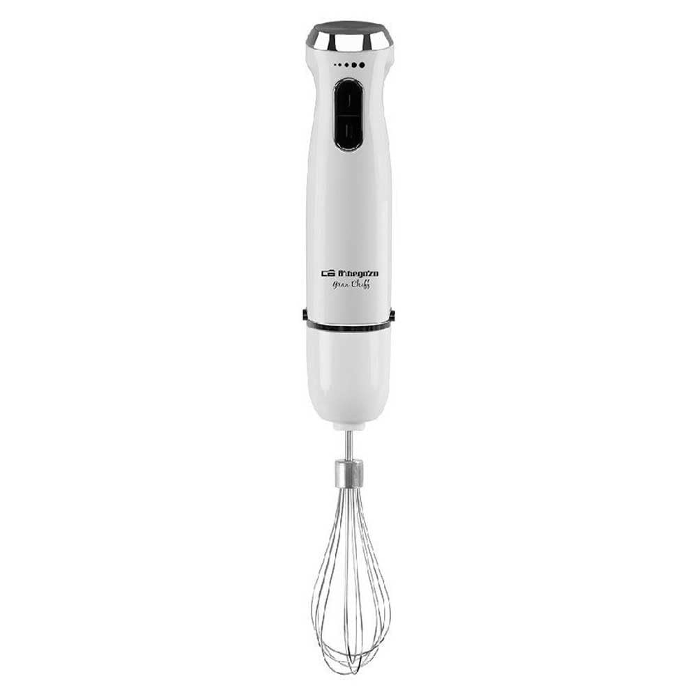 Orbegozo BT 2690 Blender ręczny, selektor prędkości, 2 przyciski, funkcja turbo, akcesoria, ramię ze stali nierdzewnej, bez BPA, 1000 W