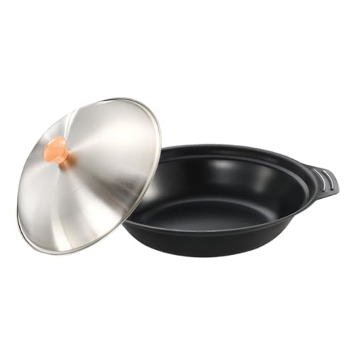Zerodeko Cacerola Antiadherente de Inoxidable con Doble Asas para Cocción Olla de Japonés para y Compatible con Cocinas de Inducción