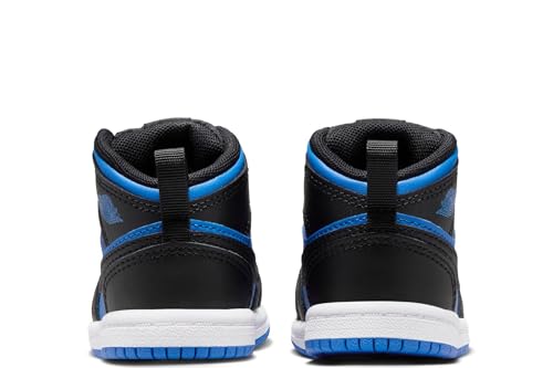 Toddler Jordan 1 Mid Black/Royal Blue-Black-White (DQ8425 042) TD - Size 6c4