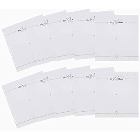 Yulka Crafts Baby Memory Book Extra Pages for Photos – Classic Baby Books | 10 Additional Paper Sheets for Classic Loose-Leaf Baby Keepsake Photo Album for Newborn Girls Boys | Refill Paper Set Cover