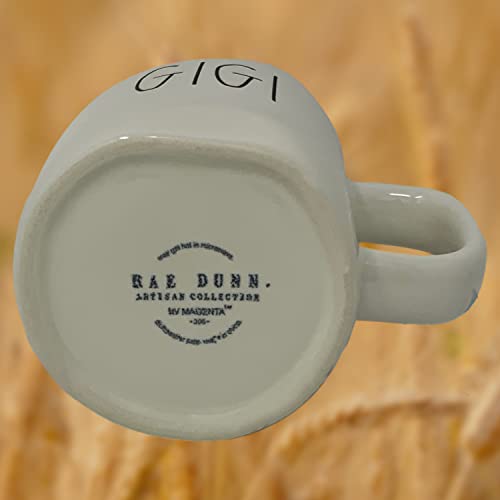 Taza Rae Dunn GIGI de cerámica 16 oz miniatura 3