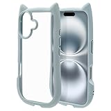 ラスタバナナ ケース カバー iPhone16 専用 ハイブリッド 猫耳 mimi TPUバンパーケース スモーキーブルー 8146IP461HPSBL