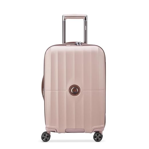 DELSEY Paris St. Tropez Hardside Expandable Luggage with Spinner Wheels, Pink, Carry-on 21 Inch