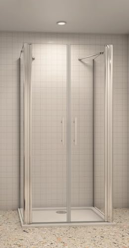 Acezanble Duschkabine 90x90x90cm U-FORM Duschabtrennung U-Kabine Dusche...