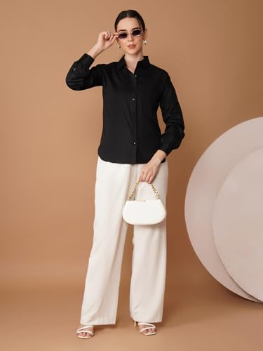 Image of OOMPH! Full Sleeve Stylish Western Drop Shoulder Shirts for Women Regular fit Shirts for Woman