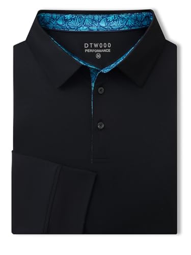 Men's Polo Shirt Long Sleeve Casual Solid Dry Fit High Performance Designed Collared Golf Men's Polo Shirt4