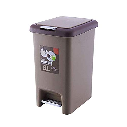 Grande corbeille à papier couverte de 4,8L avec socle pour salon et bureau