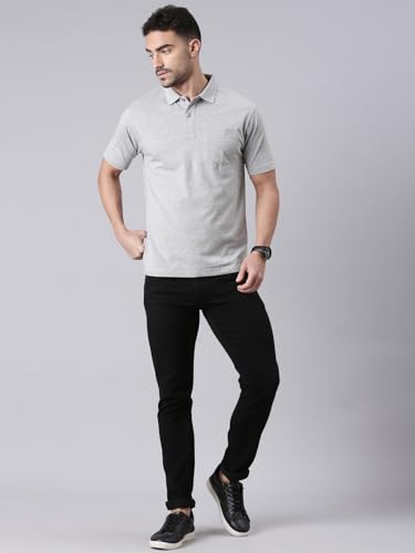 Image of Classic Polo Men's Half Sleeve Polo Neck Authentic Fit Solid Cotton T-Shirt
