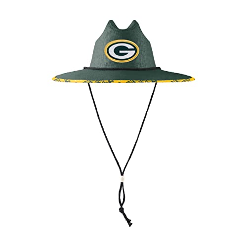 Image of FOCO Green Bay Packers NFL Team Color Straw Hat