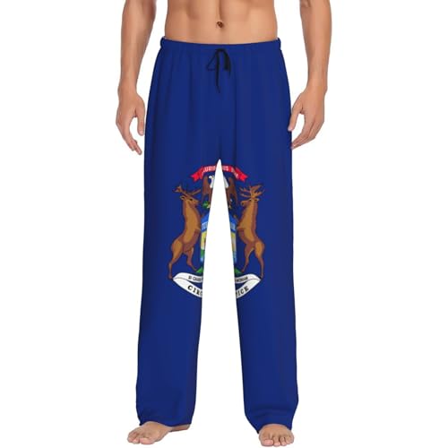 Pantalon de pyjama Michigan noir XXL à jambe large et taille élastique