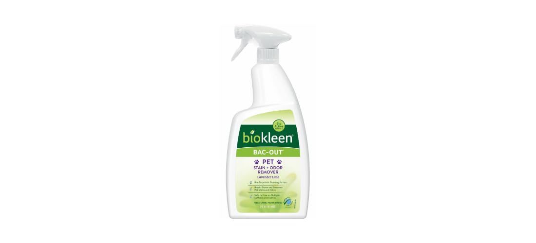 Biokleen Bac-Out Pet Stain Remover - 32 Ounce - Enzymatic, Natural, Destroys Stains & Odors Safely, for Pet Stains on Carpets - Eco-Friendly, Plant-Based