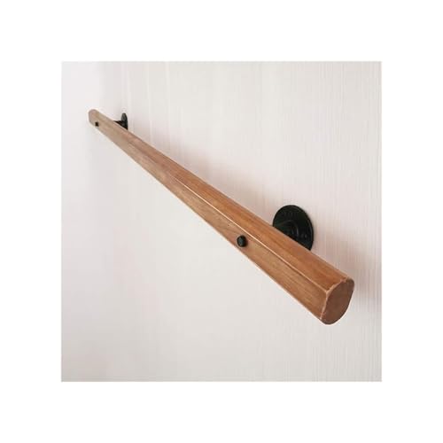 Barandilla de madera para escaleras de 20 pies con kit de montaje para pared de interior 5