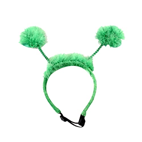 Gadpiparty ペットヘッドフープ 犬の衣装 子犬用 犬の毛 ペットの頭飾り のカチューシャ Green