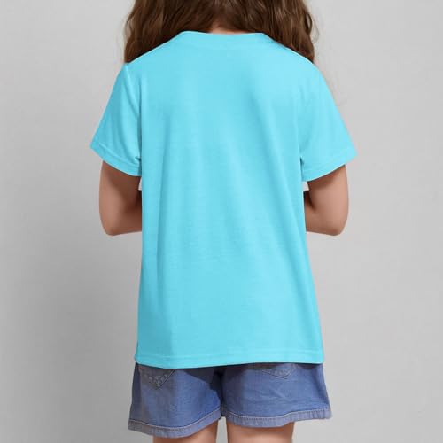 Girls Short Sleeve Tees Shirts Cute Cat Book Graphic T-Shirts Summer Cotton Tshirts Funny Tops2