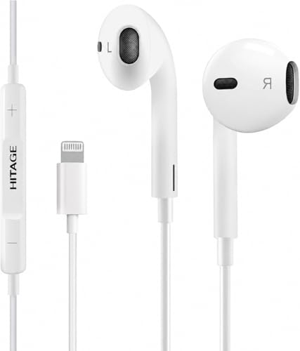 Image of Wired Headphones for iPhon Earbuds with Lightining Connector (Built-in Microphone & Volume Control) Compatible for IP 14 /13 /12 /11 /XR /XS /X /8 /7 /Pro Max
