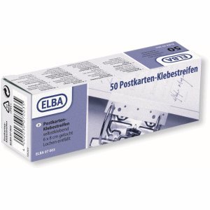 Preisvergleich Produktbild Elba Selbstklebe-Einhänge-Heftstreifen selbstklebendes PVC 30 x 104mm farblos